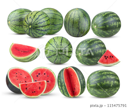 watermelon isolated on white background watermelon isolated on white background 115475791
