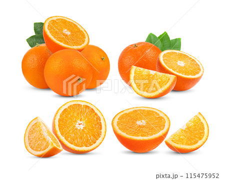 orange fruit isolated on white background 115475952
