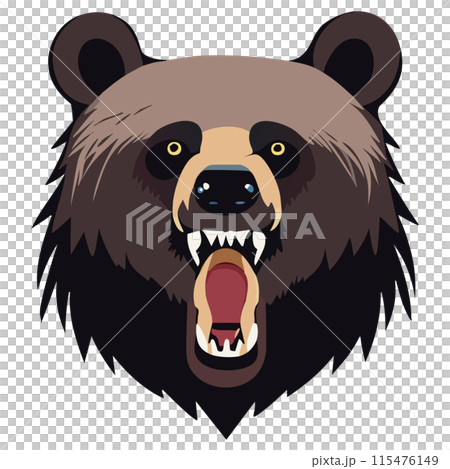 威嚇して攻撃的な熊 威嚇して攻撃的な熊 115476149
