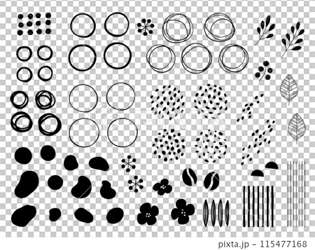 Scandinavian style pattern parts material set 115477168