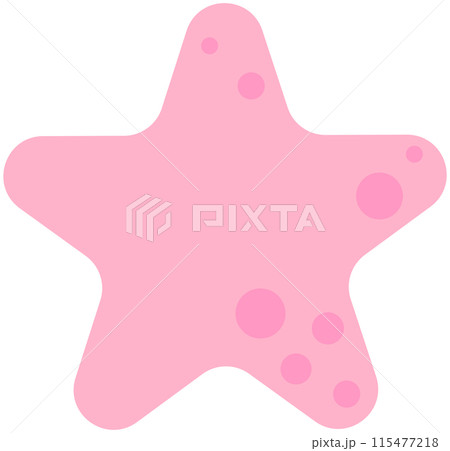 Cute Mermaids and Sea Animal in Children Style Cartoon illustration starfish 115477218