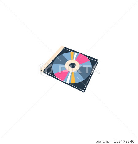 Vector illustration of a 90s-2000s fashion CD. isolated background. 115478540