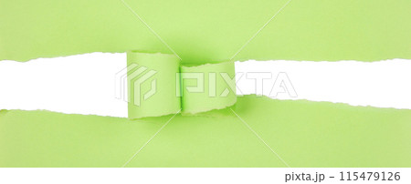 Ripped green paper の写真素材 [115479126] - PIXTA
