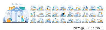 Bank Services set. From account opening to...のイラスト素材 [115479835] - PIXTA