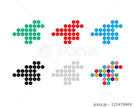 市町村入り地図_徳島県_デフォルメ-05 市町村入り地図_徳島県_デフォルメ-05 115479909