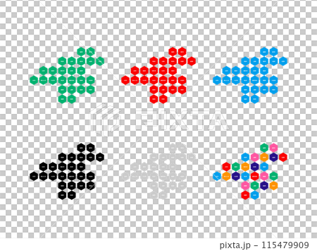 市町村入り地図_徳島県_デフォルメ-05 市町村入り地図_徳島県_デフォルメ-05 115479909