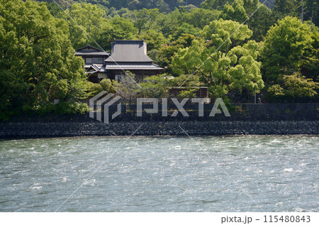 宇治観光　宇治川沿岸の民家　京都府宇治市 115480843