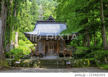 富山県　五箇山　相倉合掌造り集落　地主神社　世界遺産 115481455