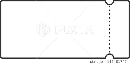 チケット風モノクロ線画 115481745