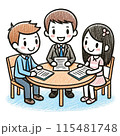 会議をする男女 115481748