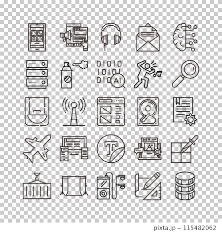 設備人工智能技術圖標集 115482062