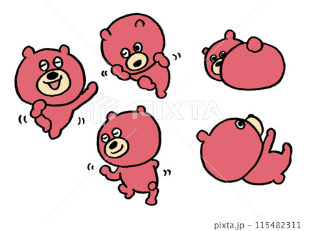 全然怖くないおもしろいピンクのかわいい熊 全然怖くないおもしろいピンクのかわいい熊 115482311