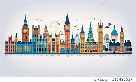 ロンドンの風景イラスト 115482517