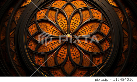 High resolution background with symmetrical shapes for a visually balanced and harmonious design. 115484016