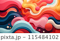 Abstract illustration with bold lines and dynamic patterns for a modern, highdetail design. 115484102