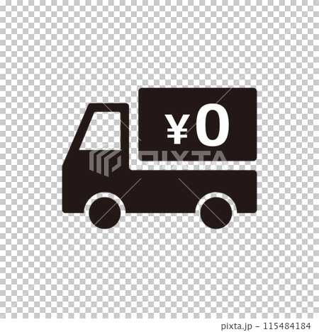 Delivery icon with the text "Free shipping" 115484184