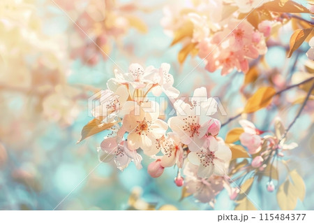 Cherry Blossoms in Morning Sunlight 115484377