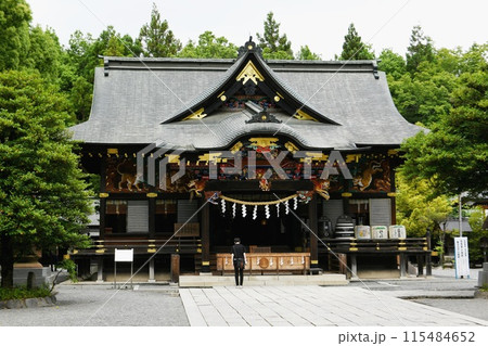 【秩父市 秩父三社の一社 秩父地方の総鎮守「秩父神社」拝殿】 【秩父市 秩父三社の一社 秩父地方の総鎮守「秩父神社」拝殿】 115484652