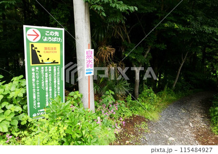 【小鹿野町 国指定天然記念物の大露頭「ようばけ」遊歩道入口】 【小鹿野町 国指定天然記念物の大露頭「ようばけ」遊歩道入口】 115484927