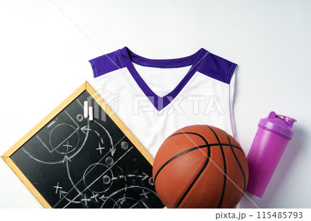 Basketball uniform on white background top view 115485793