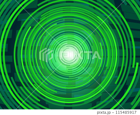 背景イラスト・サイバー幾何学 緑 円 1 背景イラスト・サイバー幾何学 緑 円 1 115485917