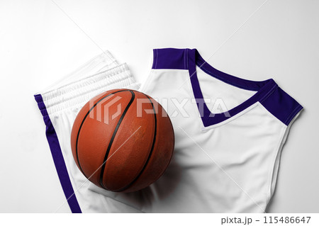 Basketball uniform on white background top view 115486647