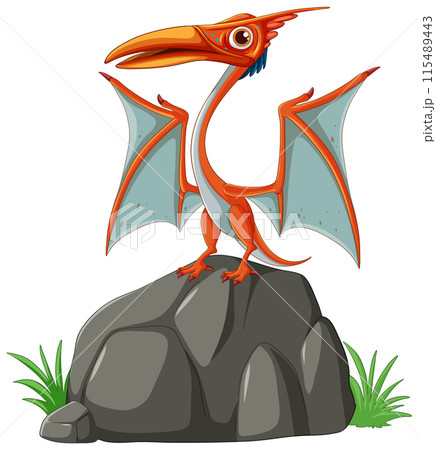 Pterodactyl on a Rock 115489443