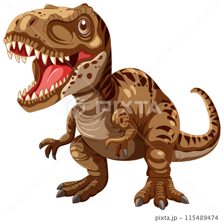 Ferocious Dinosaur Roaring Illustrationのイラスト素材