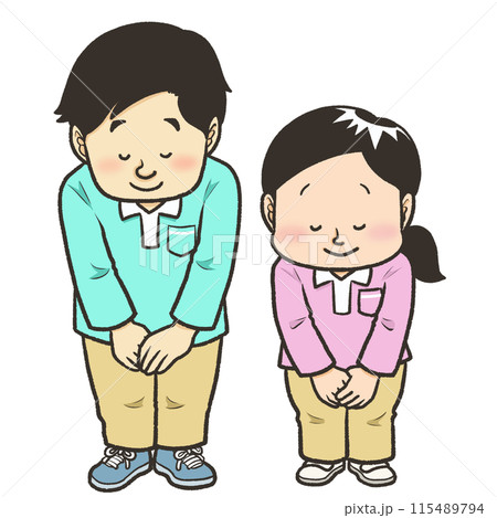 おじぎをする介護スタッフ 115489794