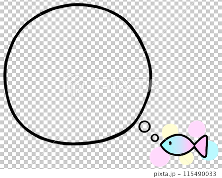 Fish bubble frame 115490033