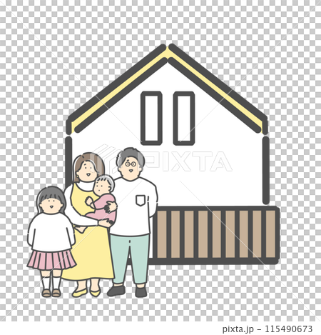 房子和家庭的插圖,我的家,房子 房子和家庭的插圖,我的家,房子 115490673