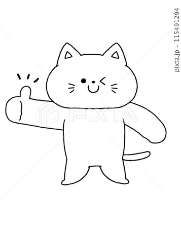猫/いいね!・線画 猫/いいね!・線画 115491294