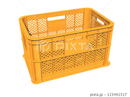 果物 野菜などの収穫カゴ コンテナ(3DCGイメージ) 果物 野菜などの収穫カゴ コンテナ(3DCGイメージ) 115491517
