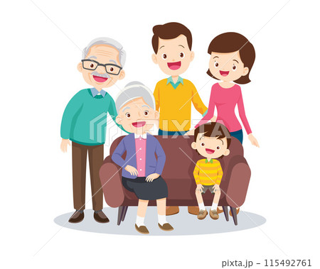 Big happy multi-generational family siblings relatives portrait Big happy multi-generational family siblings relatives portrait 115492761