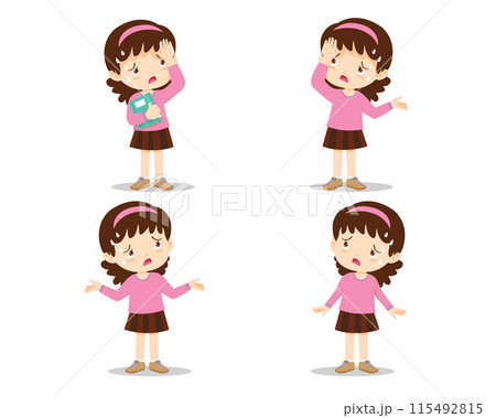 girl thirsty from heat of the summer sun 115492815