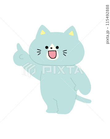 猫／指差し 115492888