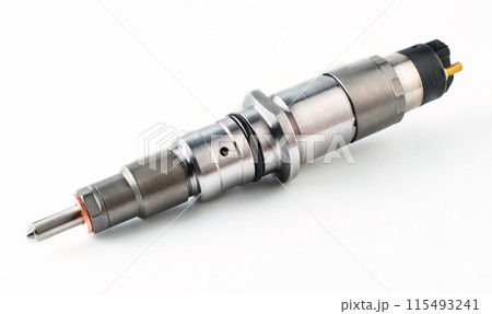 New fuel injector on white background close up 115493241