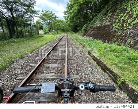 岐阜県飛騨市のレールマウンテンバイクがったんゴーまちな1かコース 115494421