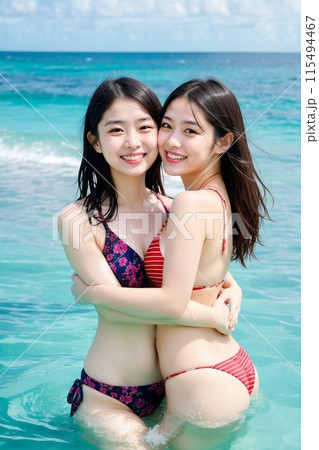海に遊びに来た来たギャル 115494467