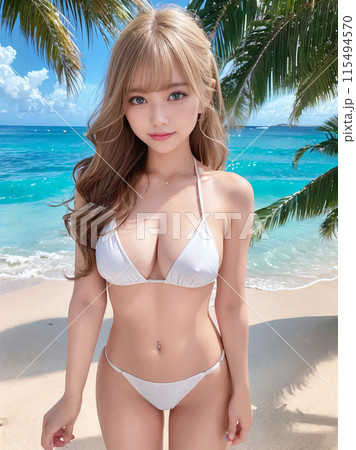海に遊びに来た来たギャル 115494570