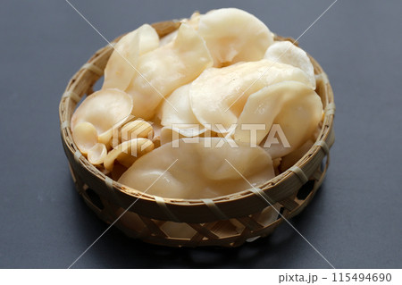White jelly mushroom or white ear mushroom 115494690