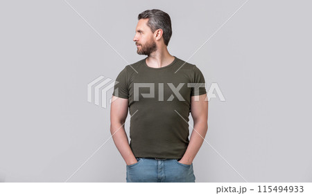 mature caucasian guy with stubble in studio. photo of caucasian guy with stubble. mature caucasian guy with stubble in studio. photo of caucasian guy with stubble. 115494933