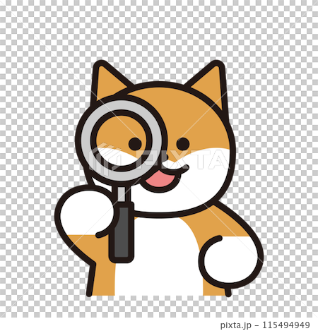 放大鏡狗 Shiba Inu 簡單 115494949