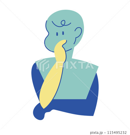 考える人 なぜ モヤモヤ 悩む 疑問 考える人 なぜ モヤモヤ 悩む 疑問 115495232