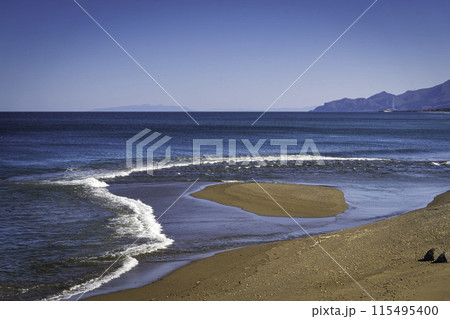 北海道の函館の海 木古内 みそぎ浜 北海道の函館の海 木古内 みそぎ浜 115495400