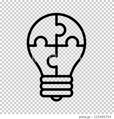 拼圖完成並變成了一個燈泡。 115495754