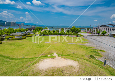 琵琶湖大津港風景　大津市 115496225