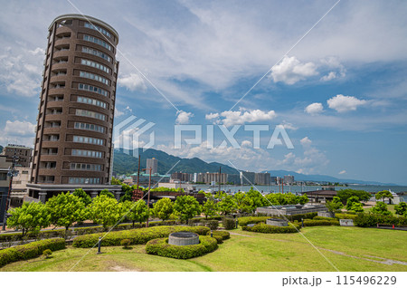 琵琶湖大津港風景　大津市 115496229