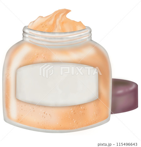 Face cream, Jar of cream mockup,purple glass bottle cap,There are labels attached to the spaces to fill in words on jar, hand drawn. Face cream, Jar of cream mockup,purple glass bottle cap,There are labels attached to the spaces to fill in words on jar, hand drawn. 115496643