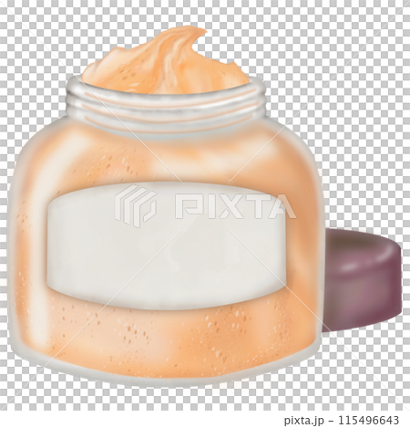 Face cream, Jar of cream mockup,purple glass bottle cap,There are labels attached to the spaces to fill in words on jar, hand drawn. Face cream, Jar of cream mockup,purple glass bottle cap,There are labels attached to the spaces to fill in words on jar, hand drawn. 115496643